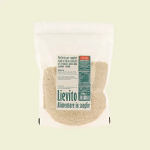 Confezione di lievito alimentare in scaglie Stella Foods da 200g, condimento vegetale vegano ricco di proteine e fibre.