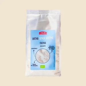 Confezione di Farina di Avena integrale biologica senza glutine Stella, fonte di proteine e ricca di fibre.