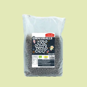 Confezione da 1kg di cereali biologici Chocoballs Stella, palline di cereali al cacao, fonte di fibre.