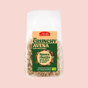 Pacchetto foto frontale avena crunchy nocciola meno zuccheri stella foods
