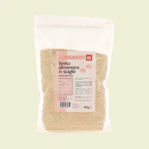Confezione di Lievito Alimentare in Scaglie KI Gran Dispensa da 450g, condimento vegetale in scaglie ricco di fibre e proteine.